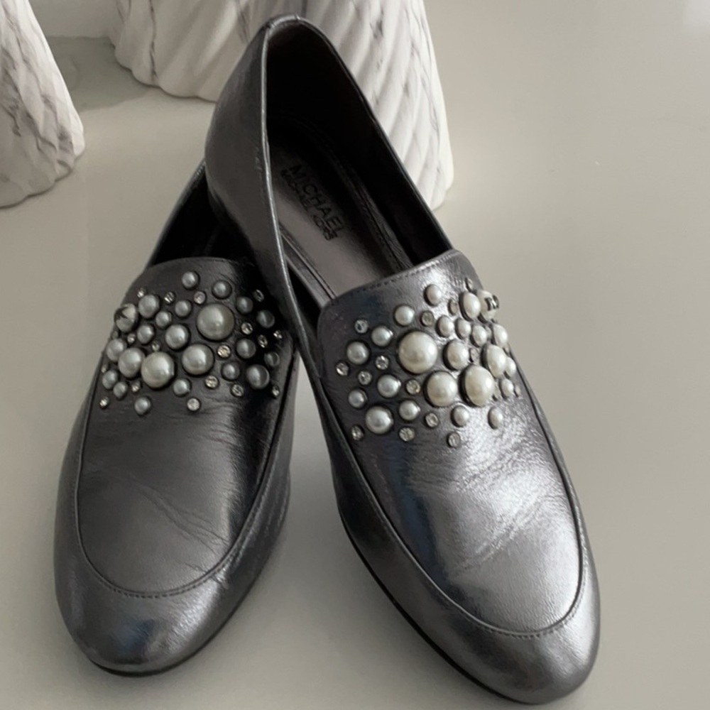 Michael by Michael Kors Faux Pearl Loafers